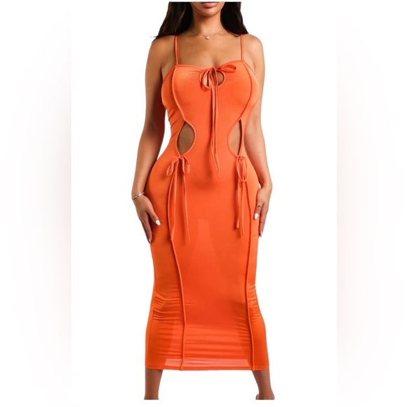 Women's Strappy Dress Cutout Lace Up Sleeveless Maxi Dress
New - Picture 4 of 7